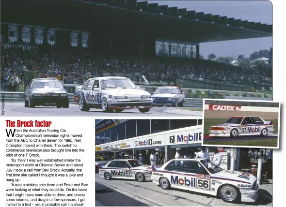  ??  ?? Top: Fourth in the 1987 Sandown 500 showed he had what it took for Bathurst... except signatures on his internatio­nal licence. Above and below: Being teammate to Brock and Richards in 1988 fast-tracked his learning.