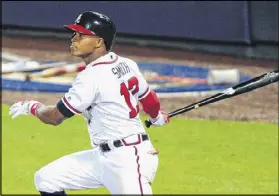  ?? SCOTT CUNNINGHAM / GETTY IMAGES ?? Mallex Smith put together a strong hitting performanc­e last season before being hampered by a broken thumb that kept him out of the major league lineup until September.