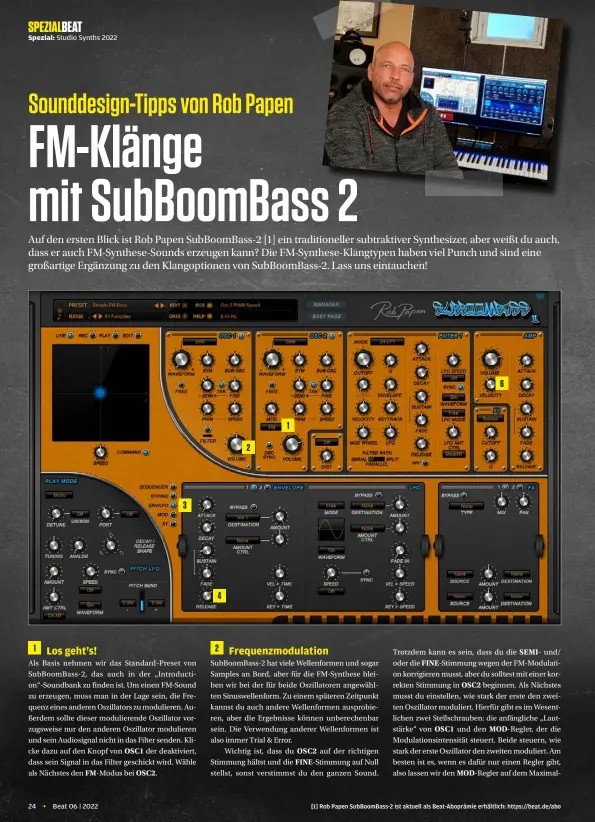  ?? ?? [1] Rob Papen SubBoomBas­s-2 ist aktuell als Beat-Aboprämie erhältlich: https://beat.de/abo