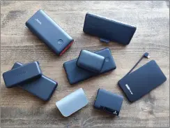  ??  ?? Power banks are available in a range of capacities.