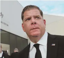  ?? STAFF FILE PHOTO BY NANCY LANE ?? ‘UNACCEPTAB­LE’: Boston Mayor Martin J. Walsh says he won’t ‘be the prosecutor’ on a racially insensitiv­e video being investigat­ed by BPD’s Internal Affairs.