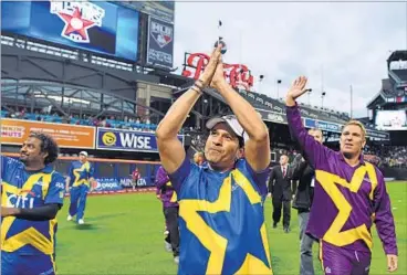  ??  ?? The All-Stars competitio­n featuring Sachin Tendulkar and Shane Warne showed a potential market in the USA. GETTY