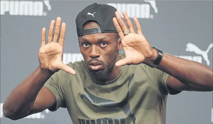  ?? FOTO: AP ?? Usain Bolt busca en Londres despedir su carrera deportiva por la puerta grande: buscará el doblete mundial en 100 y en 4x100 metros