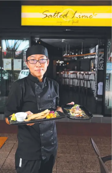  ?? Picture: STEWART McLEAN ?? SECOND HELPING: Andy Shin, chef and owner of Salted Lime on Shields St, which is one of a number of new eateries in Cairns.