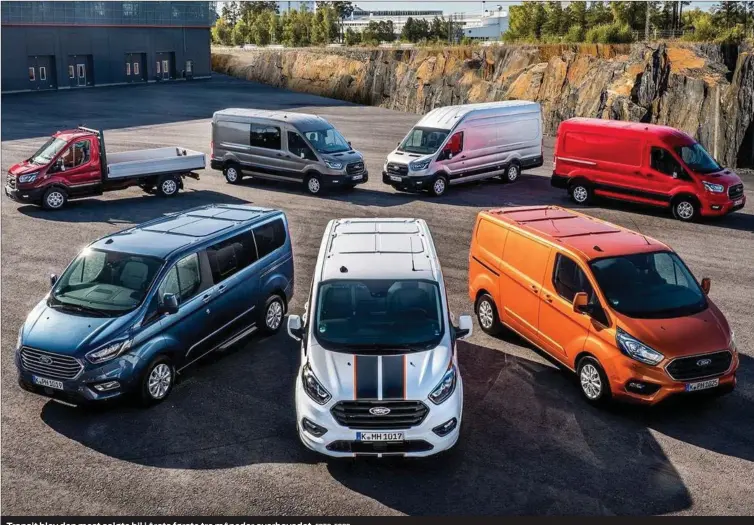  ?? FOTO: FORD ?? Transit blev den mest solgte bil i årets første tre måneder overhovede­t.