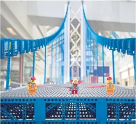  ?? Picture: PA. ?? The bridge is made from 200,000 Lego bricks.