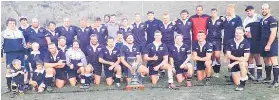  ?? Photo/ Supplied ?? Whangamomo­na’s Men in Black are the owners of the Dean Cup for the year.