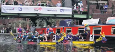  ??  ?? >
The Dragon Boat race saw city firms raising cash for Cure Leukaemia