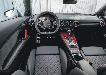  ??  ?? Sitting behind the wheel of the Audi TT RS is now a thing of beauty.