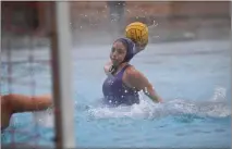  ?? PHOTO BY ANJALI SHARIF-PAUL ?? Rancho Cucamonga’s Isabella Fantocone lines up a shot for one of her eight goals Tuesday in a Division 3match against San Juan Hills.