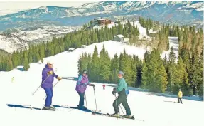  ?? TNS ?? Snowmass is one of Aspen Ski Company’s four resorts, with a wide range of runs. In the background is Sam’s Knob restaurant.