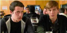  ??  ?? Dylan Minnette (left) and Miles Heizer play students seeking justice for their abused friends.