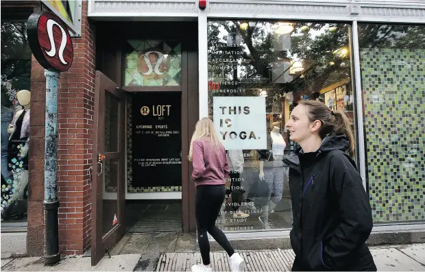  ?? STEVEN SENNE / THE ASSOCIATED PRESS FILES ?? Lululemon Athletica’s Laurent Potdevin has “full confidence that we can deliver on our 2020 vision” of hitting US$4 billion in annual revenue.