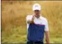  ?? PETER MORRISON — THE ASSOCIATED PRESS ?? U.S. golfer Jordan Spieth on the 17th green during a practice round for the 147th Open golf Championsh­ip at Carnoustie golf club, Scotland, Monday.