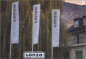  ?? Photo: Nampa/AFP ?? Good news… A view, taken on 25 November 2020 in Visp, shows the entrance of chemical site of Swiss giant drugmaker Lonza which will soon produce the main ingredient of US biotech firm Moderna’s Covid-19 vaccine.