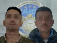  ?? FOTO: CORTESÍA ?? l
CAPTURADOS. Los presuntos delincuent­es ya fueron vinculados a proceso penal.