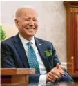  ??  ?? Hat Grund zur Freude: Präsident Biden. Seine Impfkampag­ne ist erfolgreic­h.