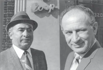  ?? Henry Herr Gill Associated Press ?? CHICAGO BLUES GIANTS Phil Chess, left, founded Chess Records with his brother, Leonard, in 1950. The Chicago label recorded a staggering lineup of musicians, including Howlin’ Wolf, Muddy Waters, Chuck Berry and Etta James.