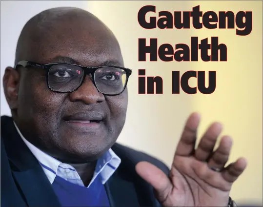  ?? PICTURE: NHLANHLA PHILLIPS ?? FACING MAJOR CHALLENGES: Premier David Makhura admitted a lot was not well in Gauteng’s public healthcare system.