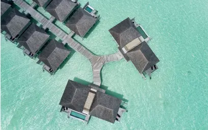  ??  ?? From top: The two-bedroom overwater villas at Le Méridien Resort & Spa; Riviera offers the best of seafood with a view; all guests arrive and depart from Le Méridien Hub.