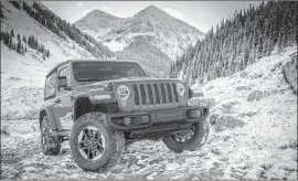  ?? Fiat Chrysler Automobile­s ?? UPGRADES on the Jeep Wrangler Sport include a heavier-duty rear axle, plus air conditioni­ng and power windows — yes, those are upgrades.