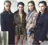  ??  ?? POWER PACK The model is in good company among runway heavy-hitters Kendall Jenner and Gigi and Bella Hadid