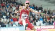  ??  ?? Qatar’s star athlete Abderrahma­n Samba recently won the 400m hurdles bronze at the 2019 World Athletics Championsh­ips in Doha.