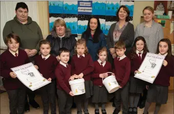  ??  ?? FRONT: Jayden Foley, Jack O’Shea, Daniel O’Sullivan, Aoibhinn Daly, Niamh O’Sullivan, Liam Smyth, Grace O’Sullivan and Ciara Flynn. BACK: Maeve Delaney, Catriona Foley, Bernie Keane, Mrs Daly (Principal) and Ms McSherry.