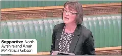  ??  ?? Supportive North Ayrshire and Arran MP Patricia Gibson