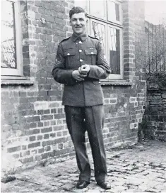  ??  ?? Appleby: (below, right) on crutches after returning to Britain in 1945