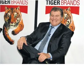  ?? /Freddy Mavunda ?? Clawing back: Tiger Brands CEO Lawrence MacDougall says the company is working on ensuring the long-term survival of the brand.