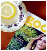  ??  ?? Making time to slow down, enjoy the simple things & listen to my body with a warm lemon water & a good read @goodmagazi­nenz. @juila_b____ via Instagram