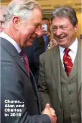  ??  ?? Chums... Alan and Charles in 2015