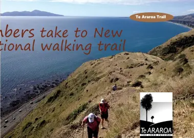  ??  ?? Above: Walkers enjoying Te Araroa trail’s Paekakarik­i Escarpment Track on the Kapiti Coast.
