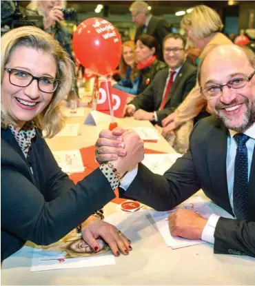  ?? Foto: dpa/Oliver Dietze ?? Einmal war er schon da, am Samstag kommt er noch einmal: Schulz im saarländis­chen Wahlkampf