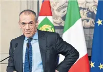  ?? ANDREAS SOLARO/AFP/GETTY IMAGES ?? Italy’s premier-designate Carlo Cottarelli held out Wednesday for news from the two parties that won a majority of votes.