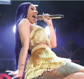  ?? GETTY IMAGES ?? Cardi B, shown onstage Friday at The Forum in Inglewood, Calif., could hear her name several times Thursday when the Grammy nomination­s are announced.