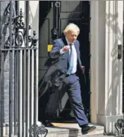  ?? AFP ?? Britain's Prime Minister Boris Johnson leaves 10 Downing Street in ■
London on Wednesday.
