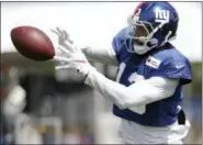  ?? JULIO CORTEZ — THE ASSOCIATED PRESS ?? Giants wide receiver Odell Beckham practices Aug. 4 in East Rutherford, N.J.