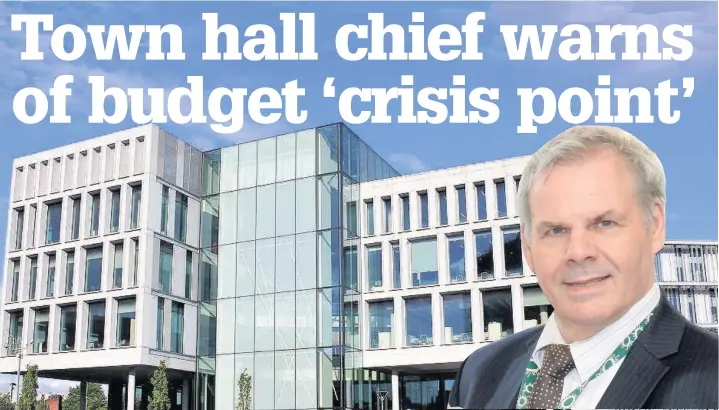  ??  ?? ●●Council leader Richard Farnell (inset) has warned that ‘life and death’ services provided by Rochdale council could be at risk from further funding cuts