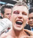  ?? Jeff Horn after his triumph. ??