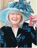  ??  ?? Novelist Jilly Cooper and her CBE