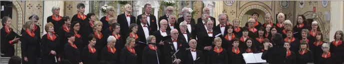  ??  ?? Duhallow Choral Society performing at the Millstreet Community Hospital Fund Raiser in St. Patrick’s Church, Millstreet. Picture John Tarrant