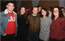  ??  ?? Eddie O’Sullivan, Shauna Kelly, Barry Lehane, Norita Kelly and Catriona Kelly at the Donncha O’Connor tribute night