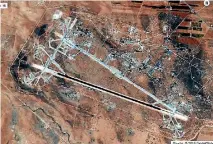  ?? PHOTO: REUTERS ?? Shayrat Airfield in Homs, Syria, is seen in this DigitalGlo­be satellite image released by the US Defence Department.