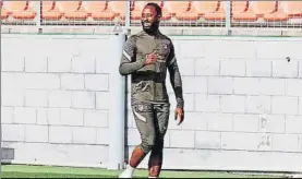  ?? FOTO: ATLÉTICO ?? Moussa Dembélé por fin pudo entrenarse con normalidad tras varios días ausente