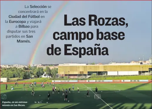  ??  ?? España, en un entrenamie­nto en Las Rozas.