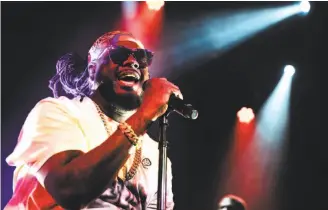  ?? Mason Trinca / Special to The Chronicle ?? Rapper T-Pain’s performanc­e at the Independen­t marks his farewell to Auto-Tune.