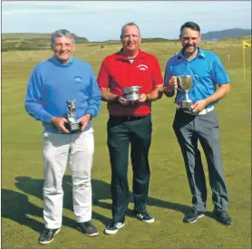  ??  ?? The three champions: John Marrison, Donald McNeil and Greg Watson.