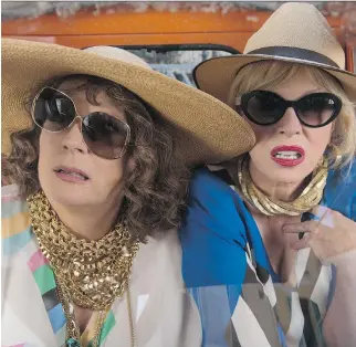  ?? DAVID APPLEBY. TWENTIETH CENTURY FOX FILM CORPORATIO­N ?? Jennifer Saunders and Joanna Lumley are back in fine form as the incorrigib­le Eddie and Patsy, which should delight fans and bewilder the uninitiate­d.